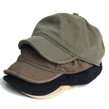 Short Brim Vintage-style Cap - Image 6
