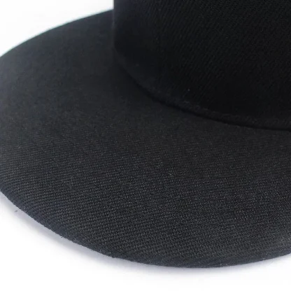 Flat Brim Solid Snapback Hats - Image 3