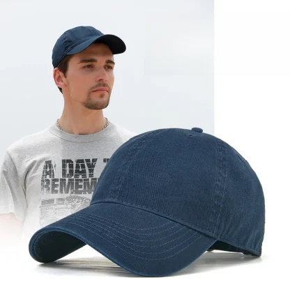 Adjustable Solid Baseball Hat - Image 3