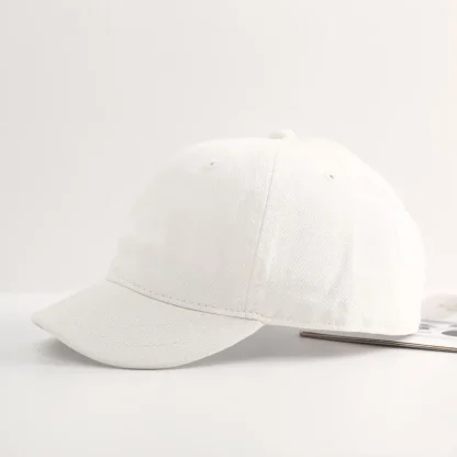 Short Brim Solid Baseball Hat - Image 3