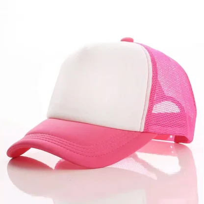 Color Block Mesh Snapback Caps - Image 4