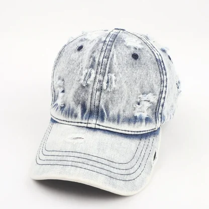 Washed Denim Baseball Hats - Image 2