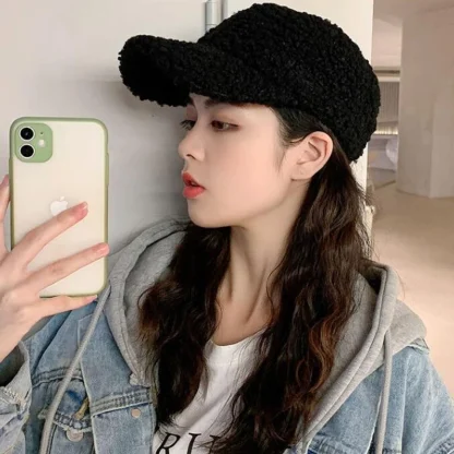 Fluffy Solid Baseball Hat - Image 3