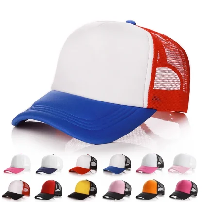 Color Block Mesh Snapback Caps - Image 6