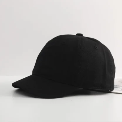 Short Brim Solid Baseball Hat - Image 4