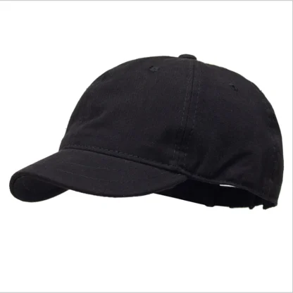 Short Brim Adjustable Solid Cap - Image 4