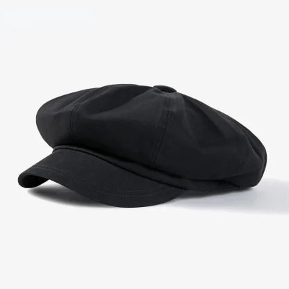 Solid Casual Newsboy Cap - Image 5