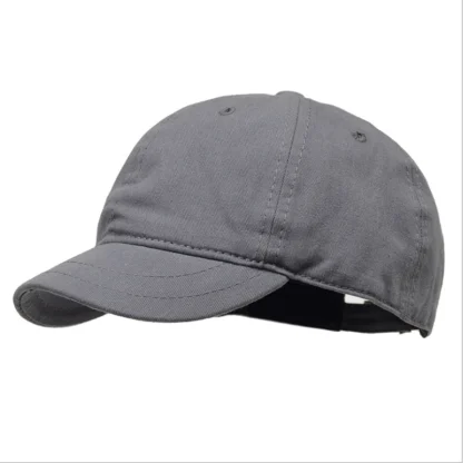 Short Brim Adjustable Solid Cap - Image 5