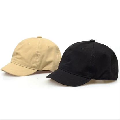 Short Brim Adjustable Solid Cap - Image 6