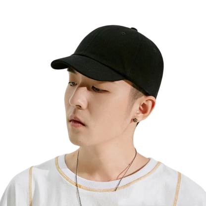 Short Brim Solid Baseball Hat
