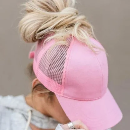 Women's Ponytail Trucker Hats - Image 2