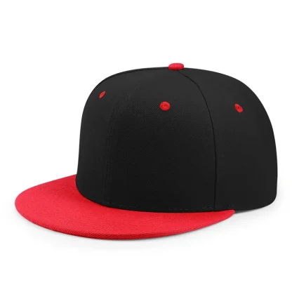 Fitted Flat Brim Color Block Caps - Image 6