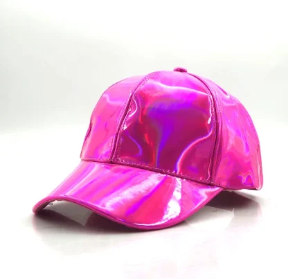 Glossy Iridescent Baseball Caps - Image 2