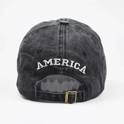 Acid Wash USA Flag Baseball Cap - Image 4