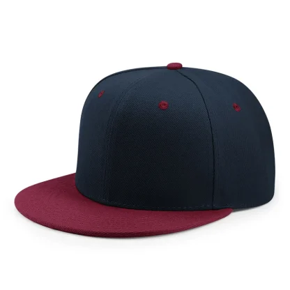 Fitted Flat Brim Color Block Caps