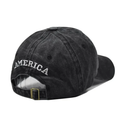Acid Wash USA Flag Baseball Cap - Image 5