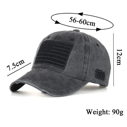 Embroidered USA Flag Cap - Image 7
