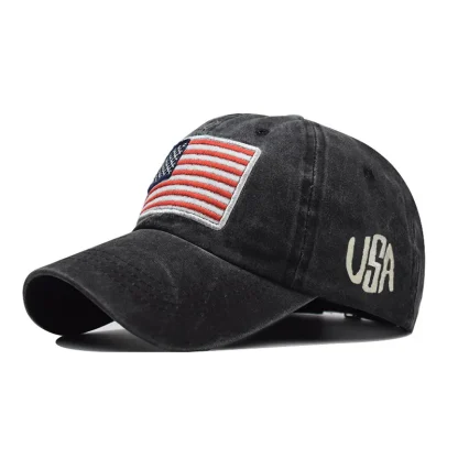 Acid Wash USA Flag Baseball Cap