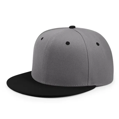 Fitted Flat Brim Color Block Caps - Image 4