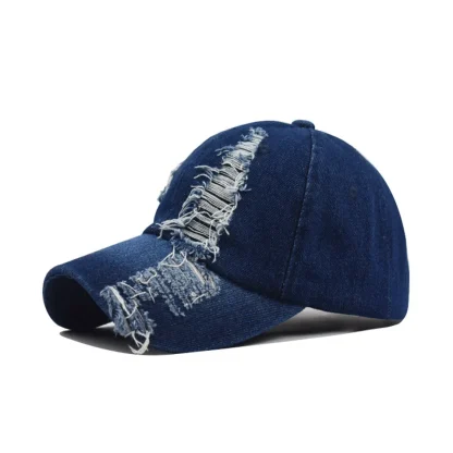 Ripped Denim Baseball Hat