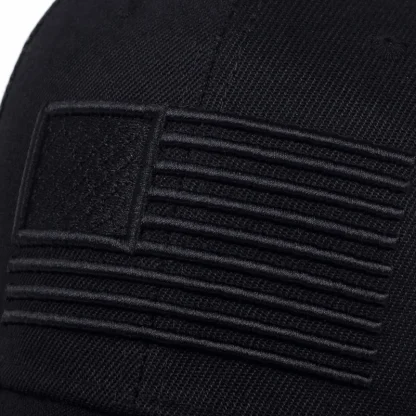 Solid Embroidery Flag Trucker Hats - Image 4