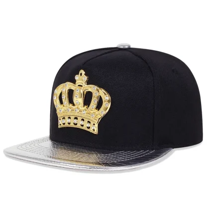 Luxury Crown Flat Brim Hat - Image 5