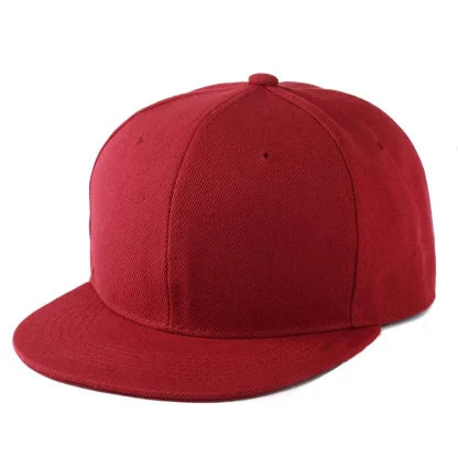 Flat Brim Solid Baseball Cap - Image 5