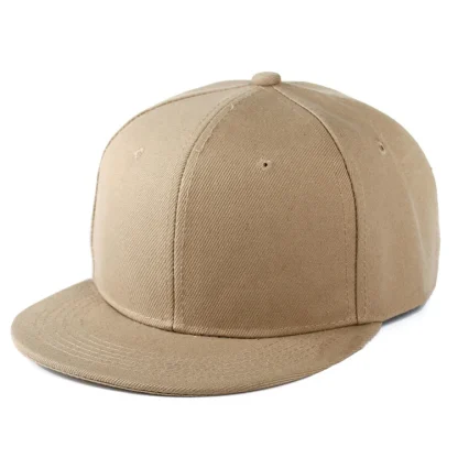 Flat Brim Solid Baseball Cap - Image 6