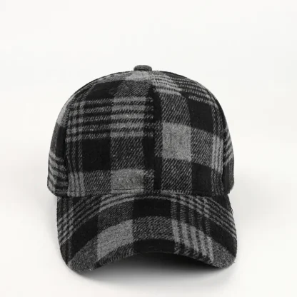 Adjustable Plaid Baseball Hats - Image 2