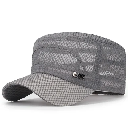 Flat Top Mesh Military Hats