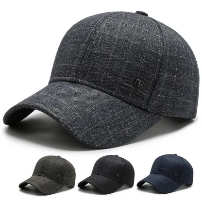 Solid Plaid Baseball Hat - Image 7