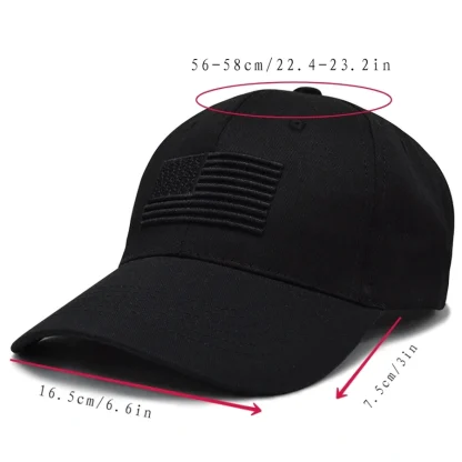 Solid USA Flag Baseball Hats - Image 7