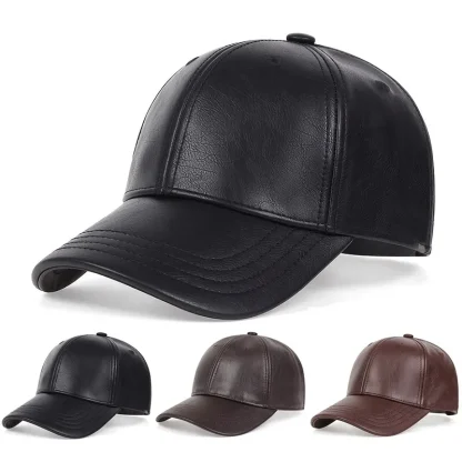 Classic Leather-like Baseball Hats - Image 5