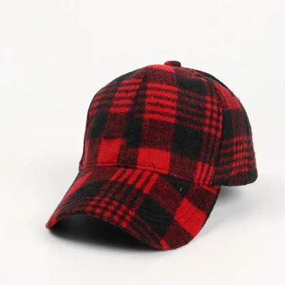 Adjustable Plaid Baseball Hats - Image 6