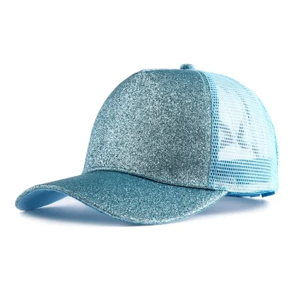 Glitter Ponytail Trucker Hats