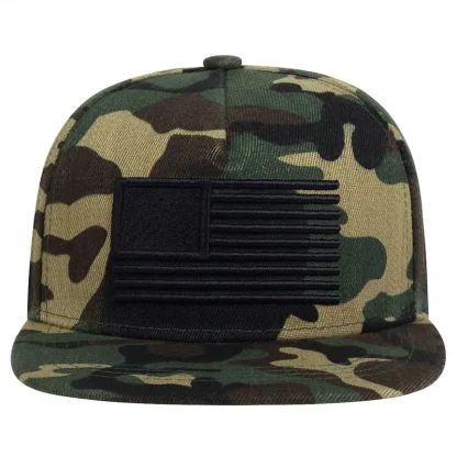 Solid Embroidery Flag Baseball Hat - Image 3