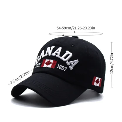 Embroidered Canada Baseball Hat - Image 7