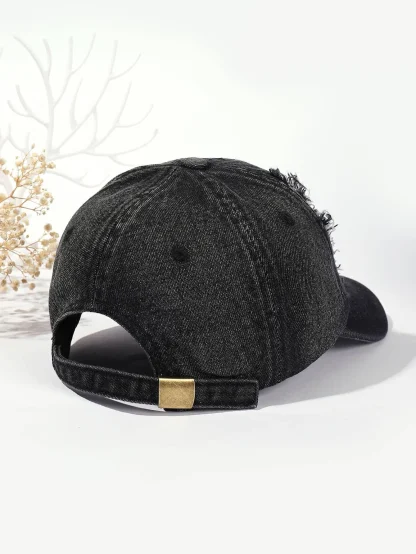 Distressed Denim Baseball Cap - Image 2