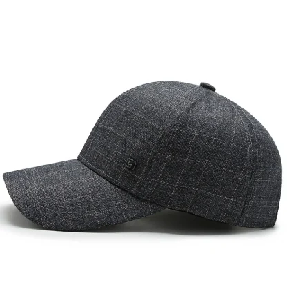 Solid Plaid Baseball Hat - Image 4