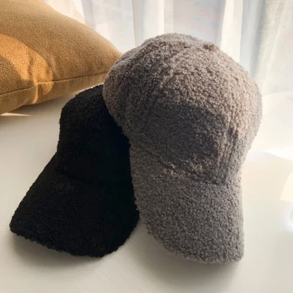 Warm Plush Baseball Hats - Image 6