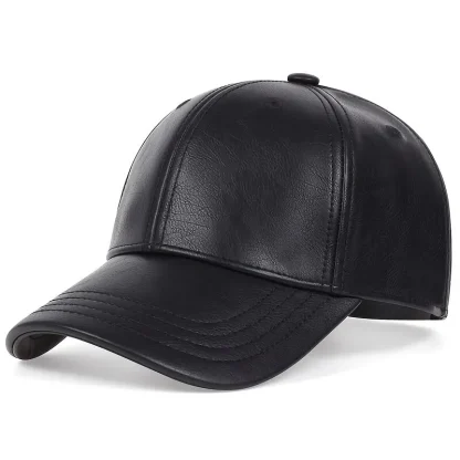 Classic Leather-like Baseball Hats - Image 2