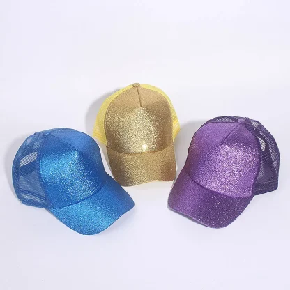 Glittered Ponytail Baseball Hat - Image 4