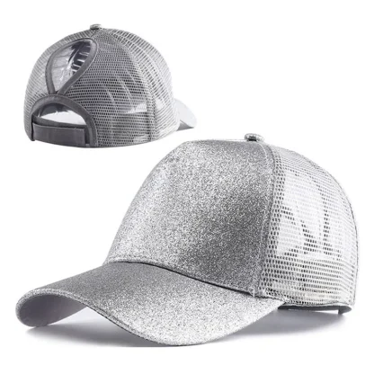Glitter Ponytail Trucker Hats - Image 6