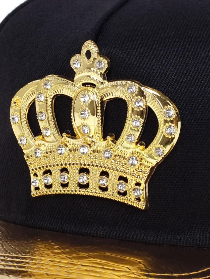 Luxury Crown Flat Brim Hat - Image 4