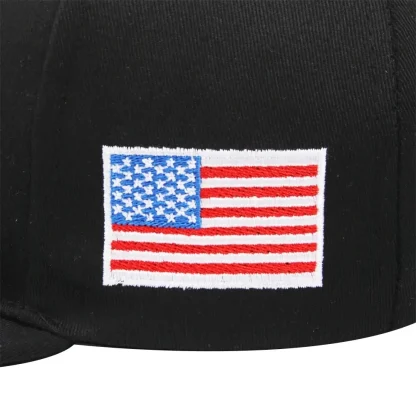 Flat Brim American Flag Hats - Image 5