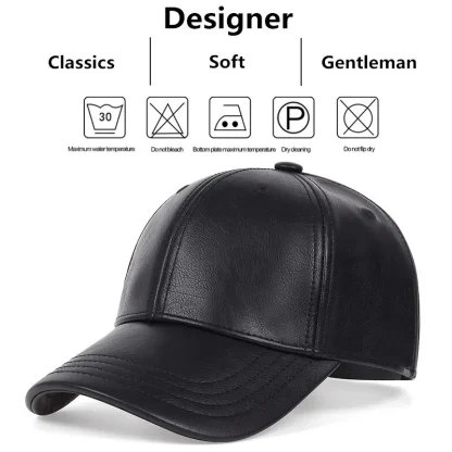 Classic Leather-like Baseball Hats - Image 6