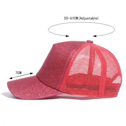 Glittered Ponytail Baseball Hat - Image 6