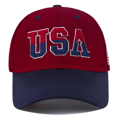 American Flag Embroidery Baseball Cap - Image 2