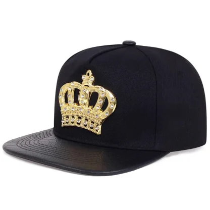 Luxury Crown Flat Brim Hat - Image 6