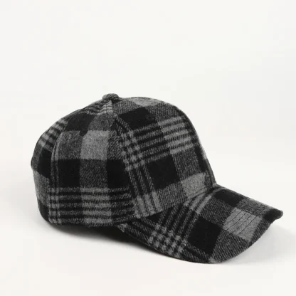 Adjustable Plaid Baseball Hats - Image 3
